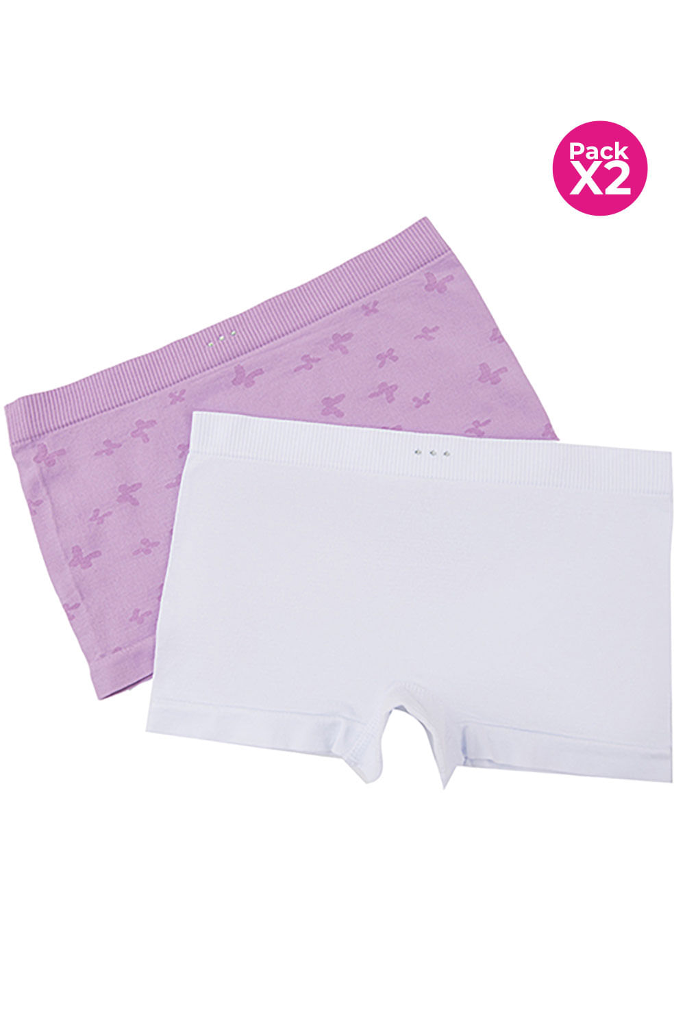 PAQUETE X2 BÓXER NIÑA SIN COSTURAS