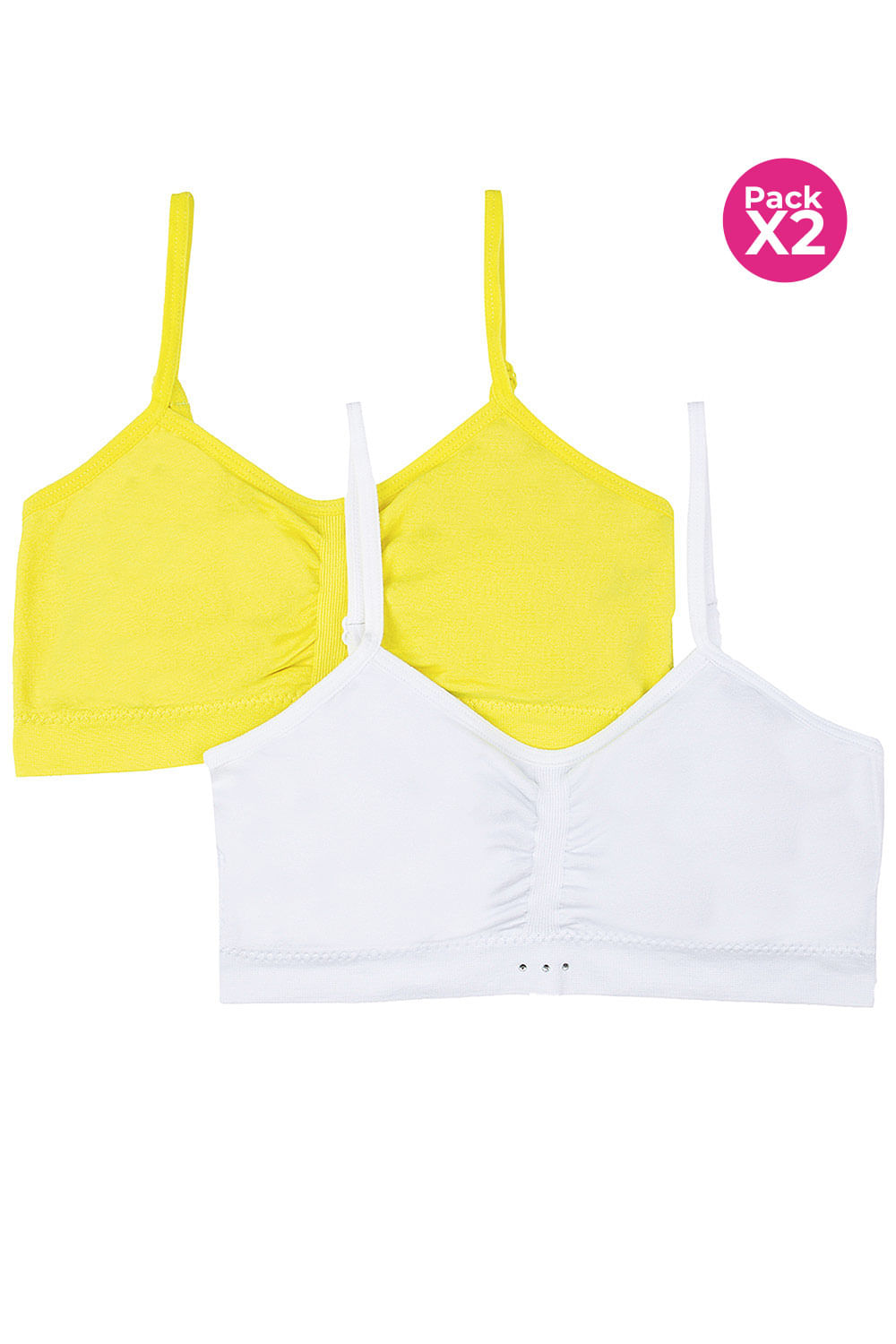 PAQUETE X2 TOP JUNIOR SIN COSTURAS LATERALES