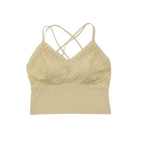 TOP INDIVIDUAL CON ENCAJE Y COPA EN MICROFIBRA