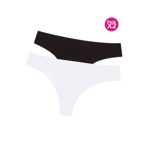 PAQUETE X2 PANTY TIPO BRASILERA ALGODÓN INVISIBLE