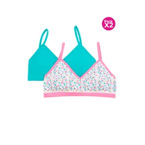 PAQUETE X2 TOP COPA SEAMLESS PARA NIÑA