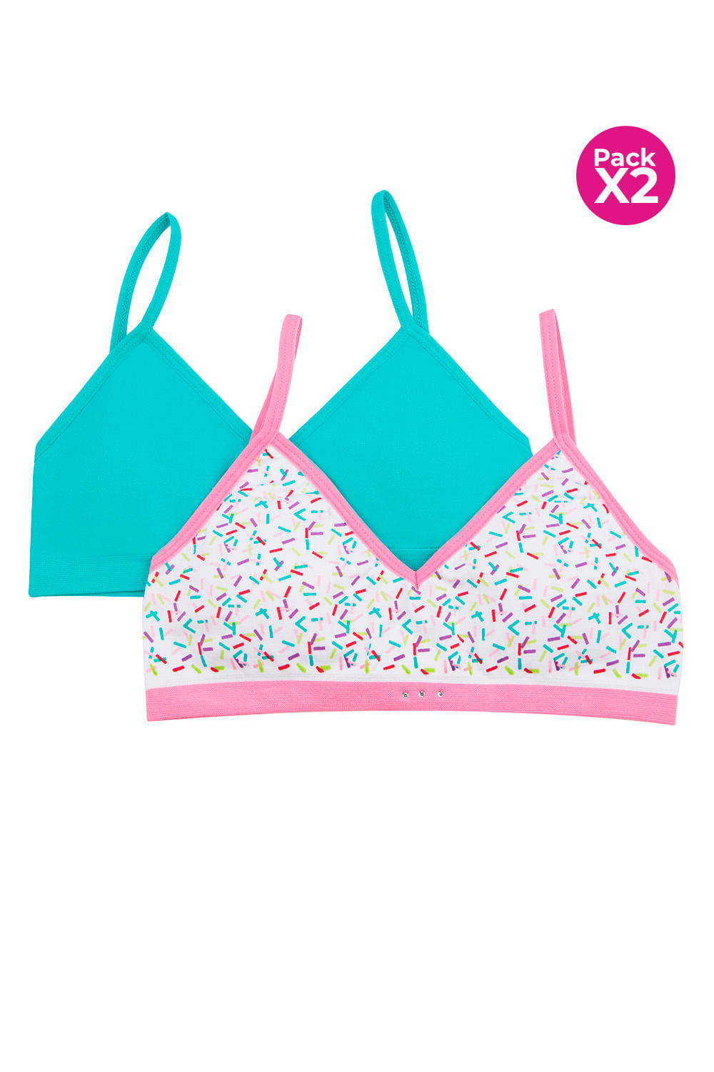 PAQUETE X2 TOP COPA SEAMLESS PARA NIÑA