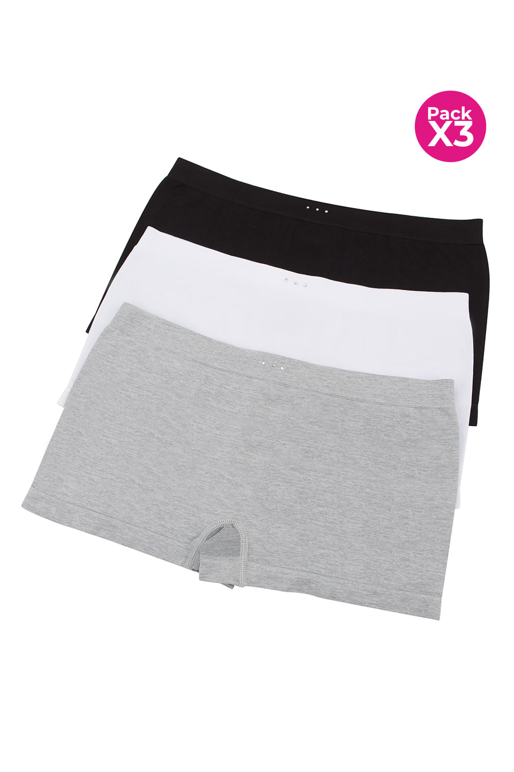 PAQUETE X3 PANTY SEAMLESS TIPO BÓXER EN POLIAMIDA