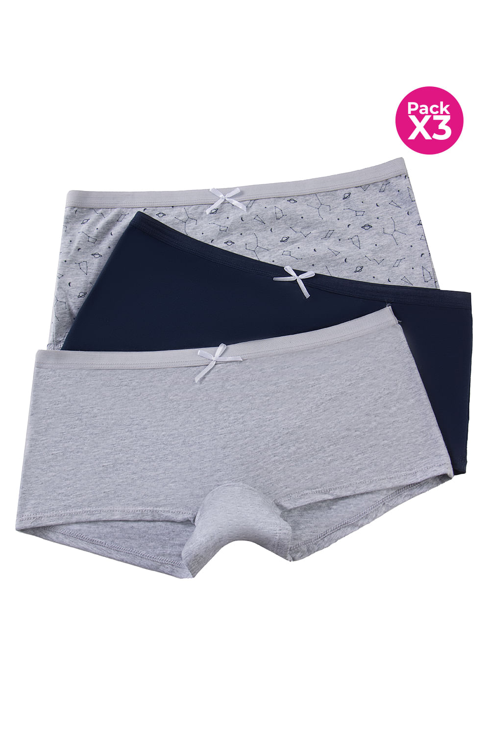 PAQUETE X3 BÓXER TEEN EN ALGODÓN