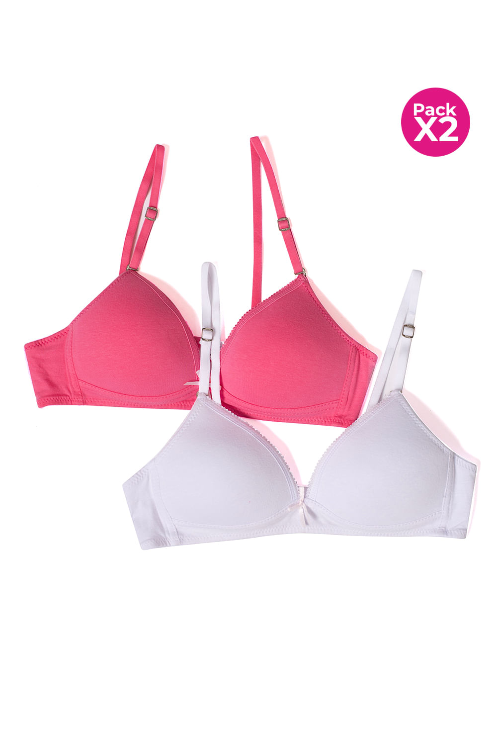 PAQUETE X2 BRASIER TEEN COPA A EN ALGODÓN