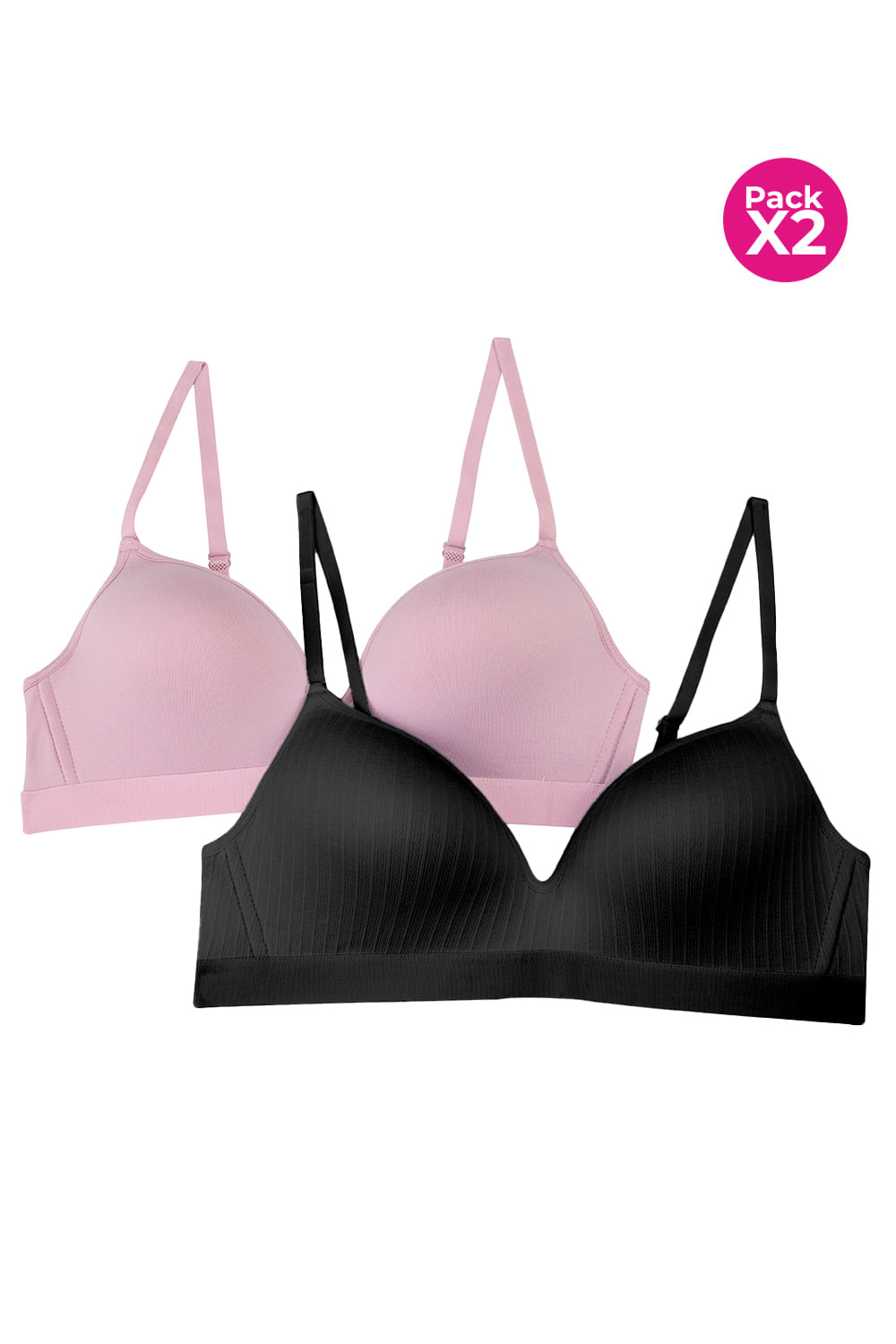 BRASIER SIN ARO PAQUETERÍA X2 TECNOLOGÍA SEAMLESS