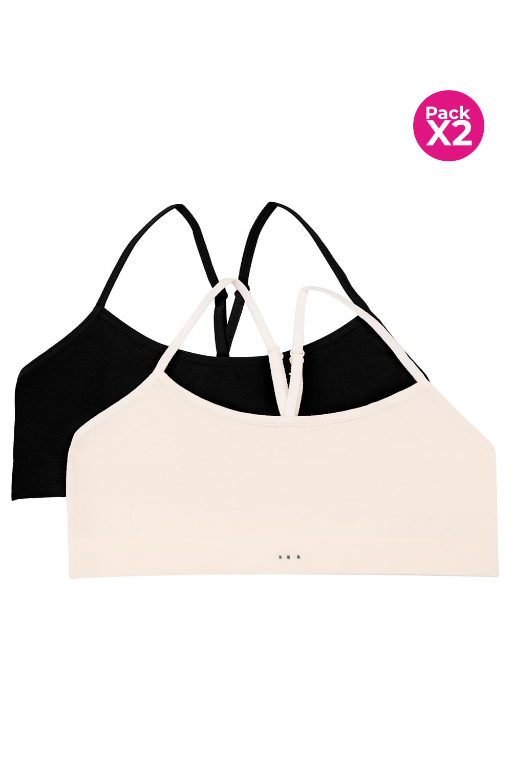 PAQUETE X2 TOP SIN COSTURAS LATERALES SIN COPA
