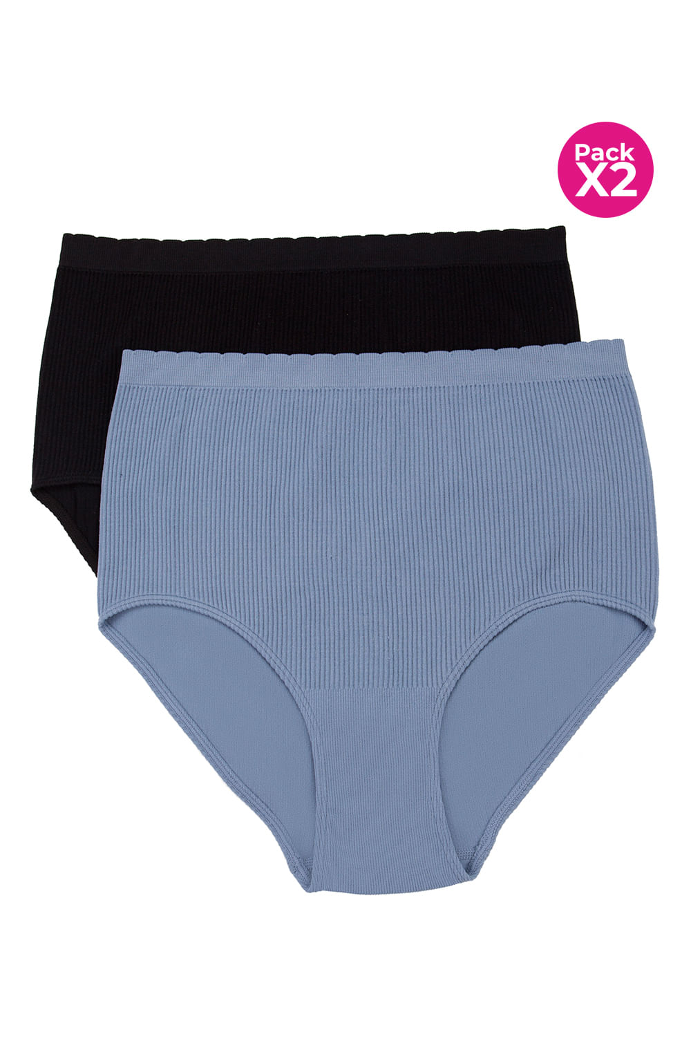 PAQUETE X2 PANTY CLÁSICO SEAMLESS TEXTURA