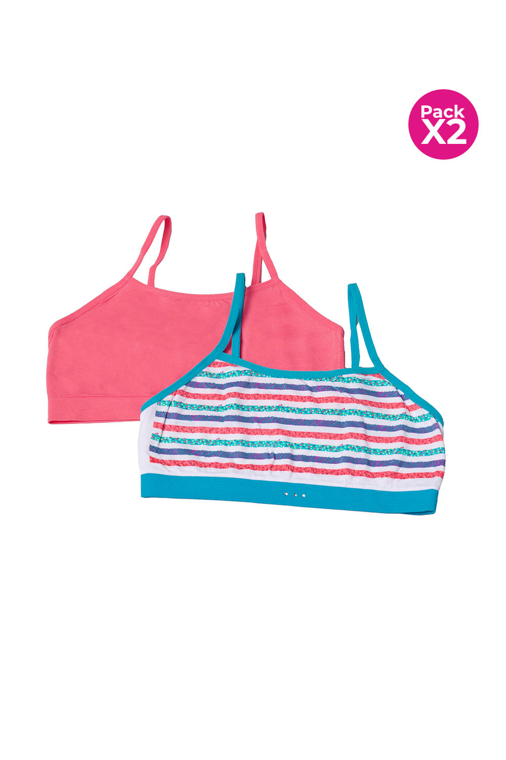 Paquete x2 top seamless para niña