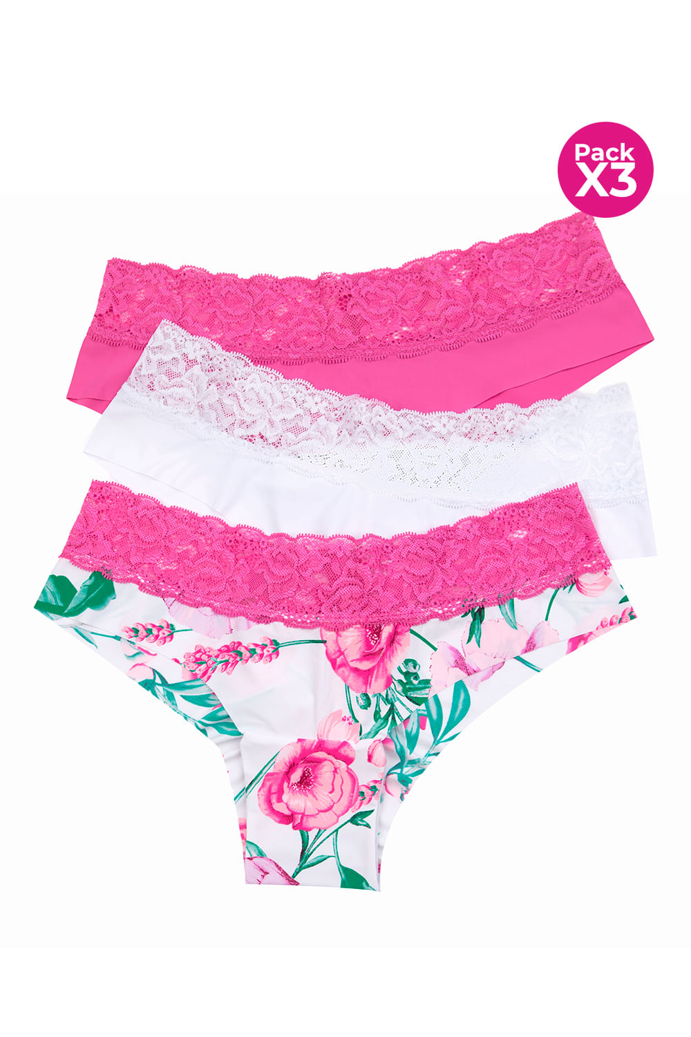 PAQUETE X3 TIPO HIPSTER INVISIBLE EN MICROFIBRA