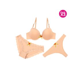 CONJUNTO BRASIER+ 2 PANTYS