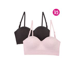 PAQUETE X2 BRASIER STRAPLESS SIN ARO