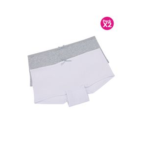 PAQUETE X2 PANTY BÓXER PARA NIÑA EN ALGODÓN
