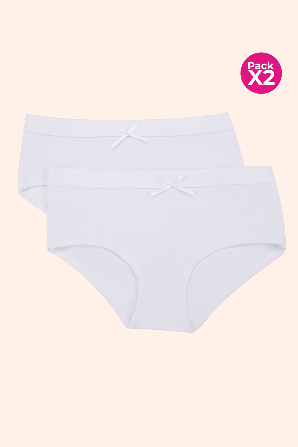 PAQUETE X2 HIPSTER EN ALGODÓN PARA NIÑA