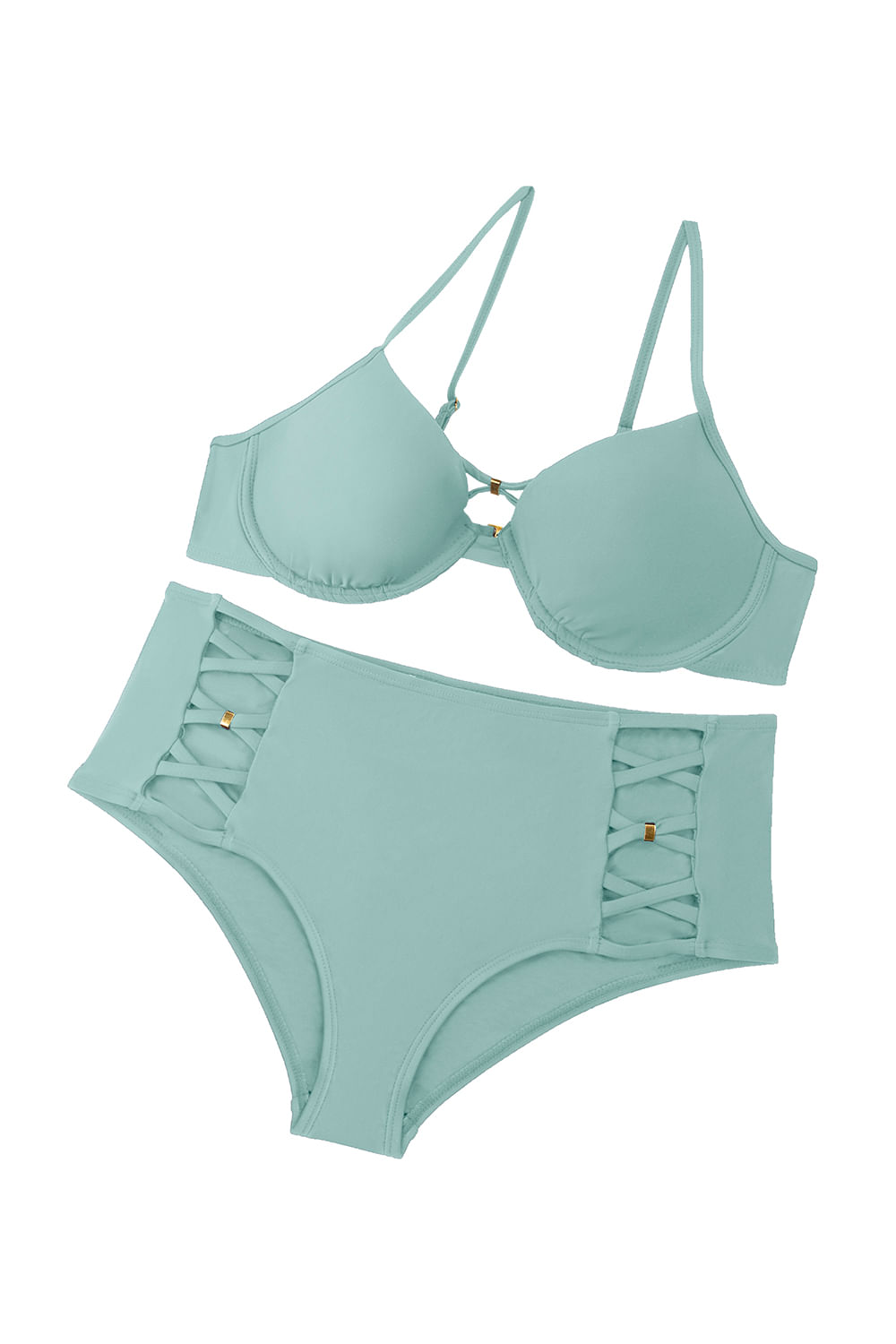 VESTIDO DE BAÑO DE DOS PIEZAS CON ARO