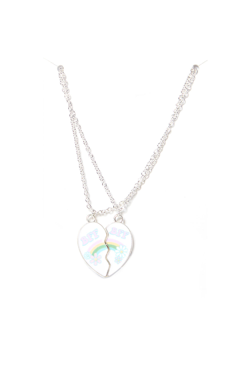 Set collar x2 de amistad de corazón