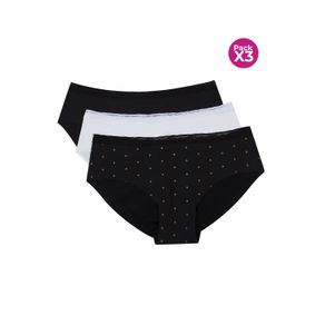 PAQUETE X3 HIPSTER EN MICROFIBRA Y ENCAJE INVISIBLE