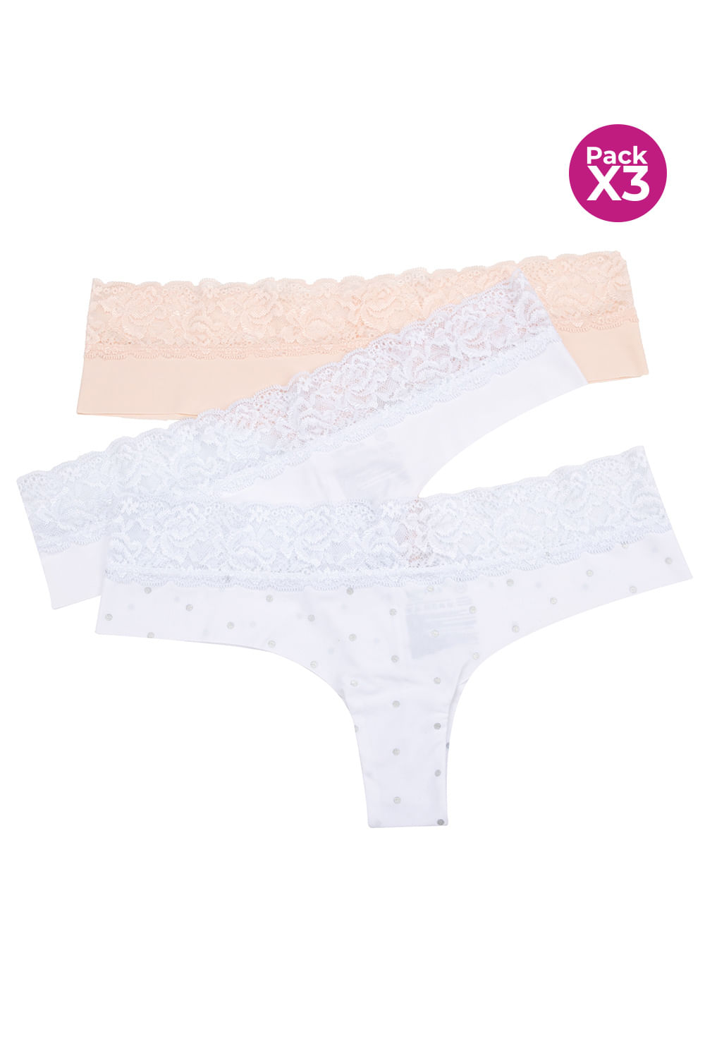 PAQUETE X3 PANTY INVISIBLE TIPO BRASILERA