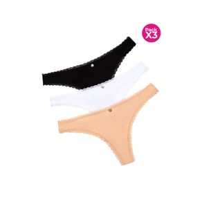 PAQUETE X3 PANTY TIPO BRASILERA EN ALGODÓN