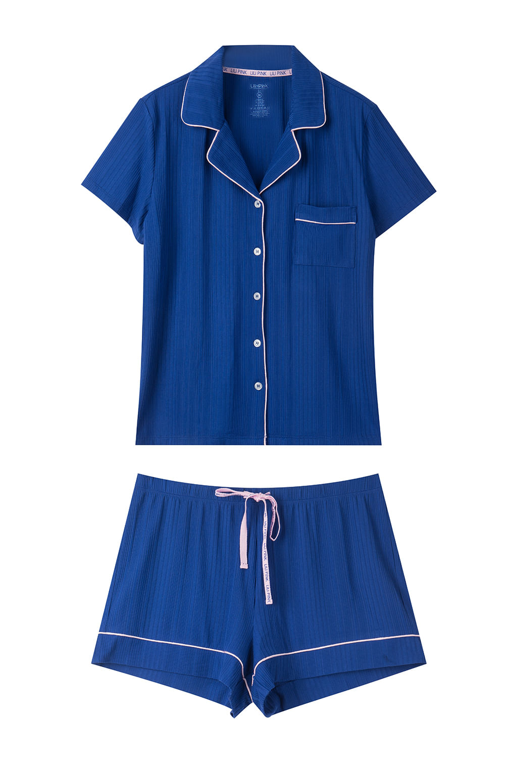 CONJUNTO PIJAMA EN POLIESTER CON SHORT