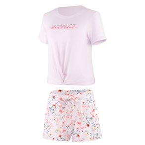 CONJUNTO DE PIJAMA CAMISETA ANUDADA Y SHORT