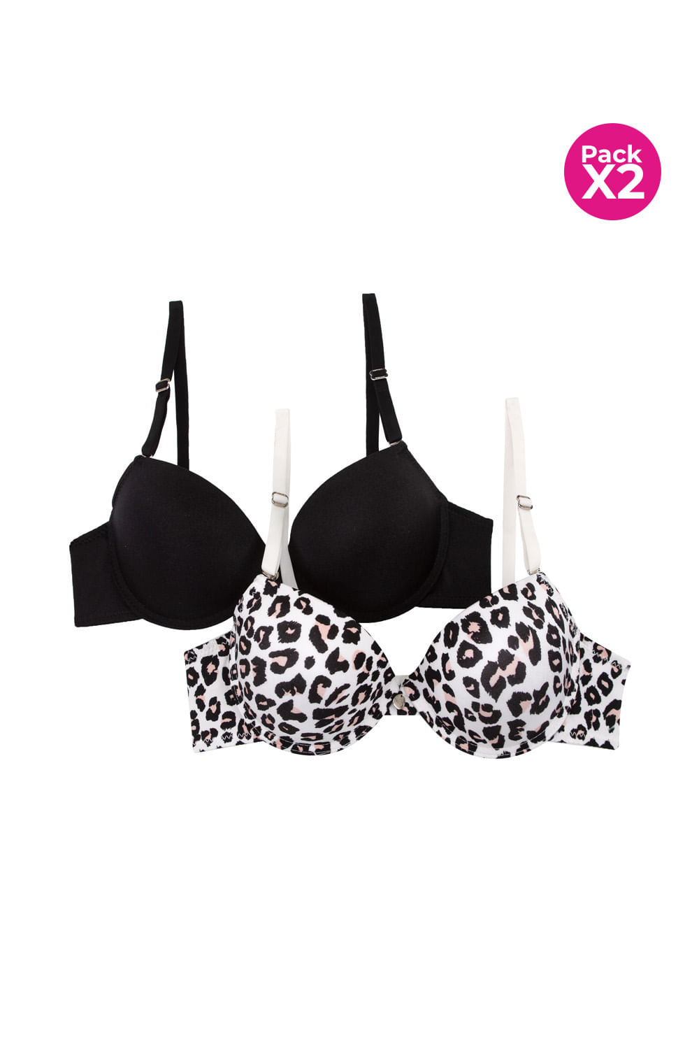 PAQUETE X2 BRASIER EN MICROFIBRA SIN REALCE