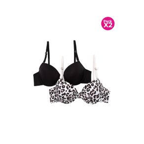 PAQUETE X2 BRASIER EN MICROFIBRA SIN REALCE