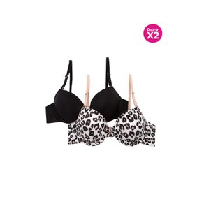 PAQUETE X2 BRASIER EN MICROFIBRA SIN REALCE