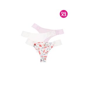 PAQUETE X3 BRASILERA EN MICROFIBRA CON ENCAJE