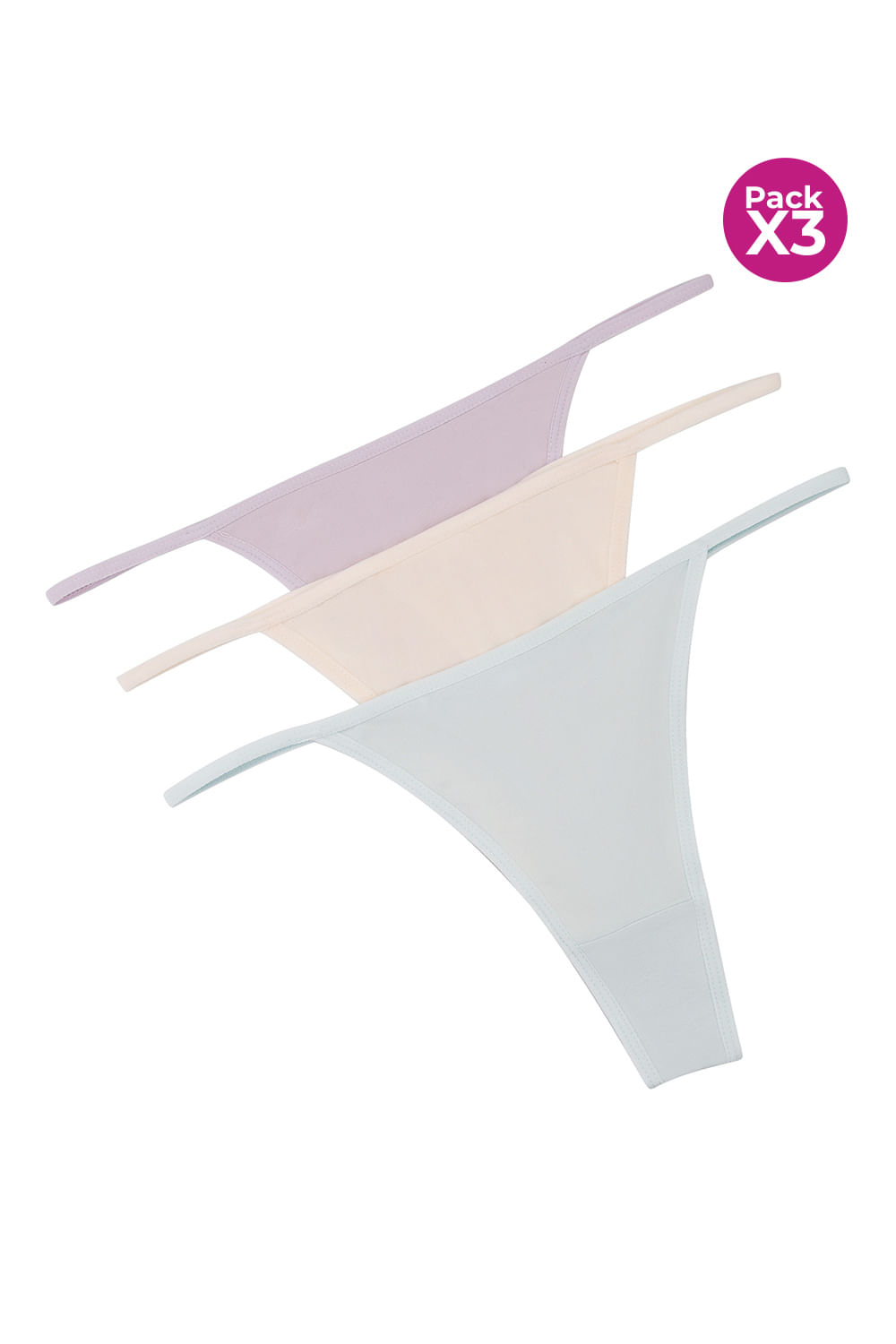 PAQUETE X3 PANTY BRASILERA ALGODÓN