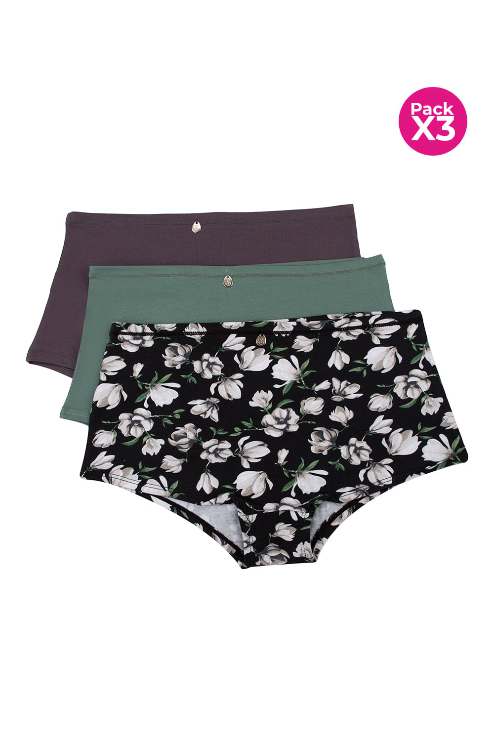 PAQUETE X3 PANTY CLASICO EN ALGODÓN