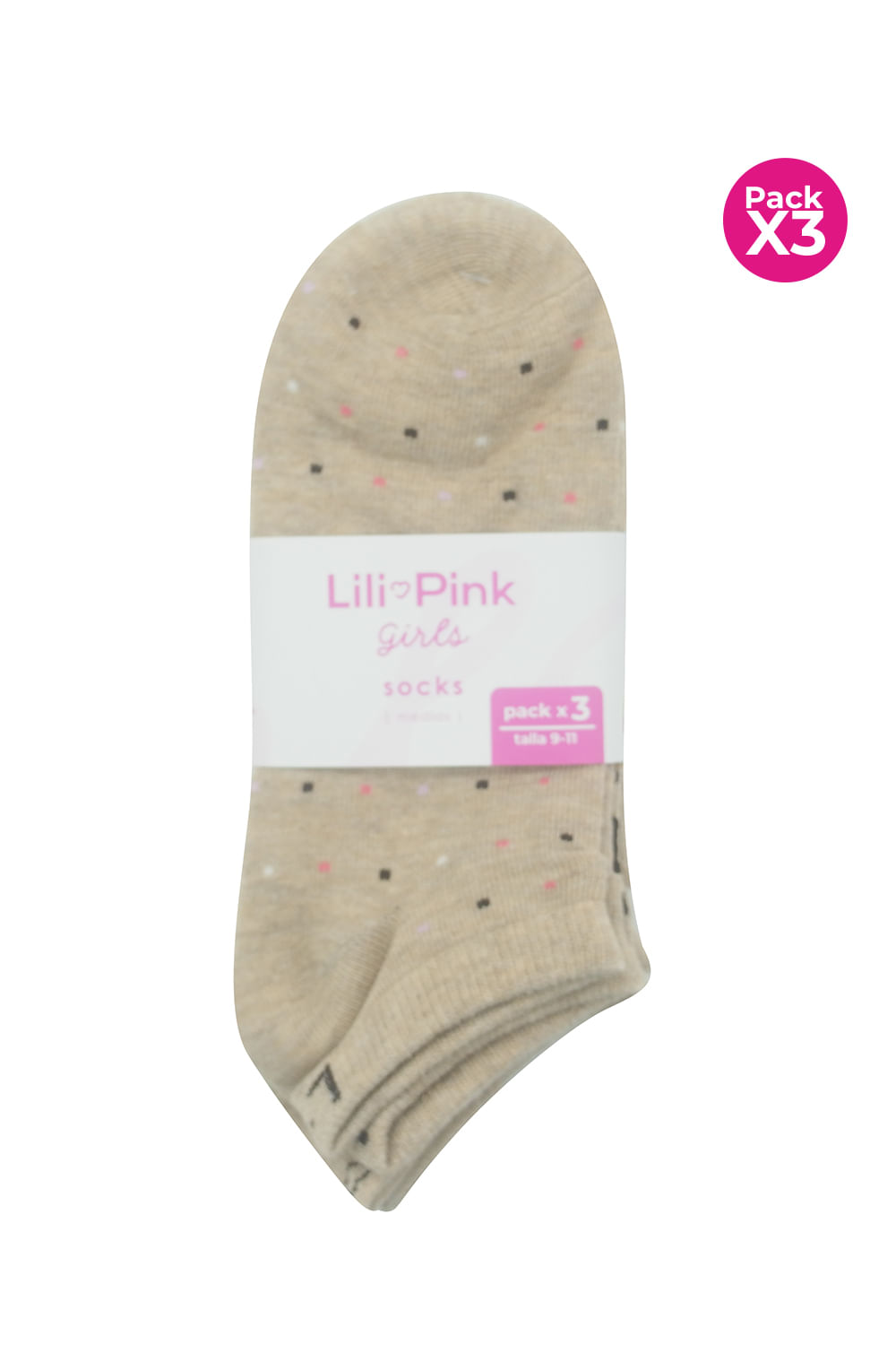 PAQUETE X3 MEDIAS EN ALGODÓN SUAVE