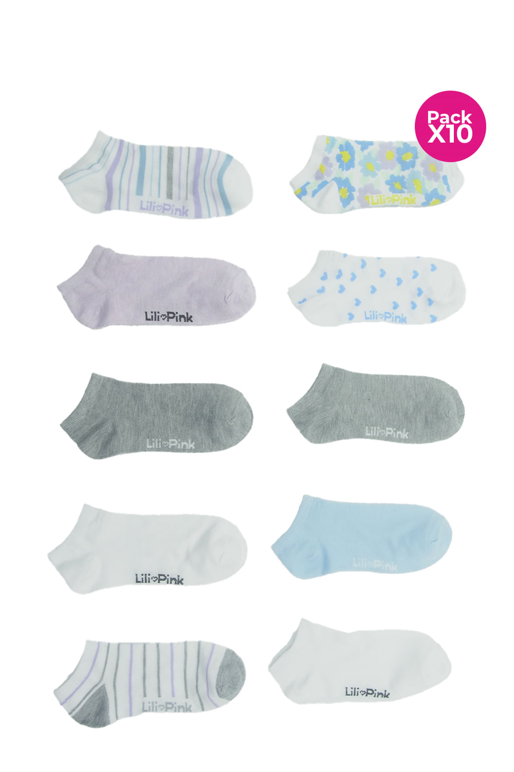 PAQUETE X10 DE MEDIAS EN POLIESTER