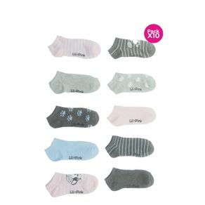 PAQUETE X10 DE MEDIAS EN POLIESTER AJUSTE PERFECTO