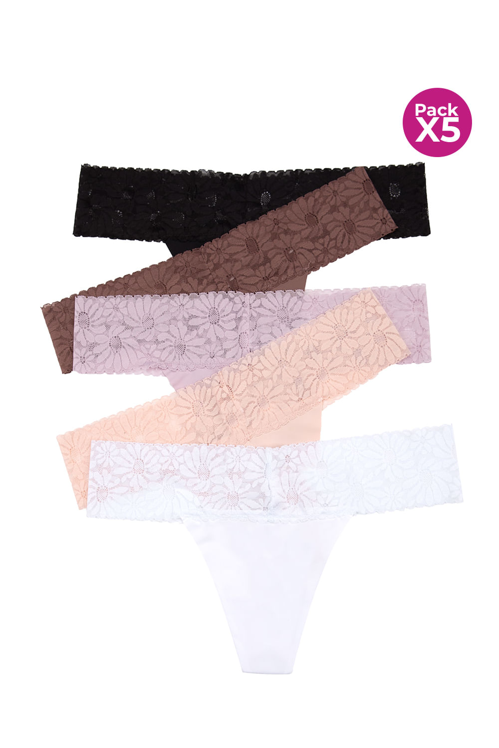 PAQUETE X5 BRASILERA INVISIBLE EN MICROFIBRA