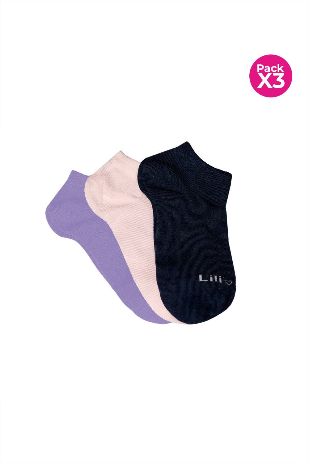 PAQUETE X3 MEDIAS TALONERAS
