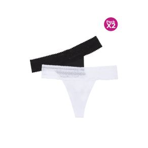 PAQUETE X2 BRASILERA CON ENCAJE EN CORTE LASER Y TERMOFUSIONADO