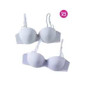 PAQUETE X2 BRASIER EN ALGODÓN STRAPLESS