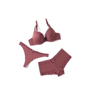 CONJUNTO TRIO INCLUYE BRASIER MAS 2 PANTIES