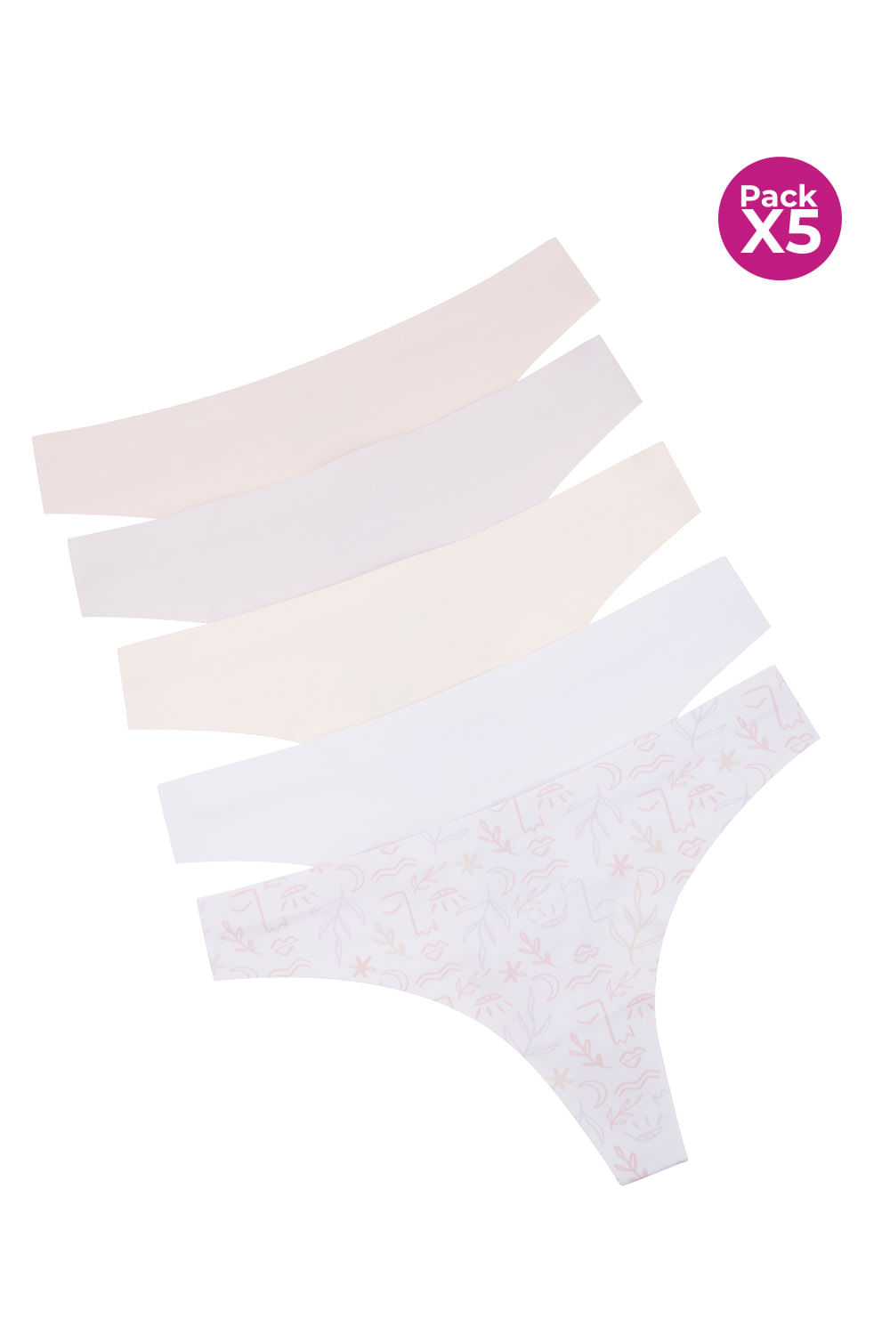 Panty paquete x5 brasilera microfibra