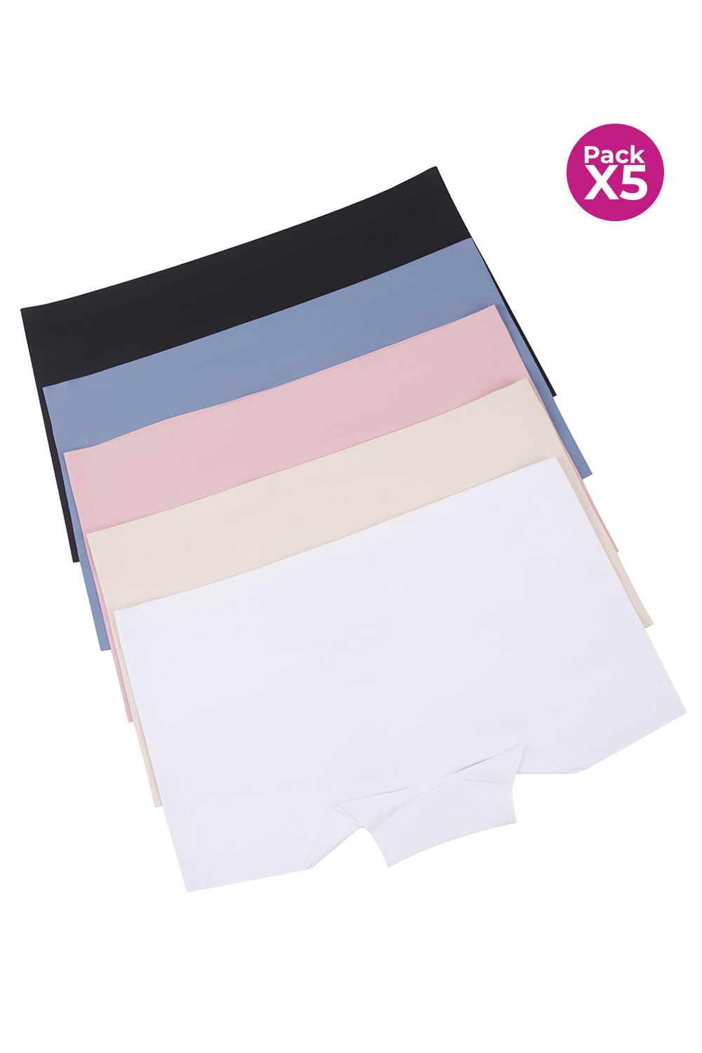 Panty paquete x5 bóxer microfibra
