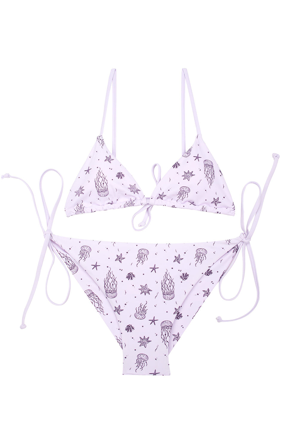 Vestido de baño bikini triangular en microfibra