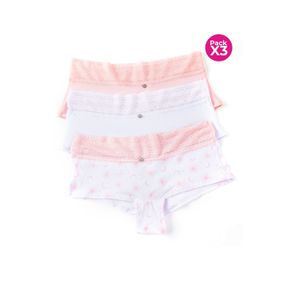 PAQUETE X3 PANTY CON ENCAJE EN ALGODÓN