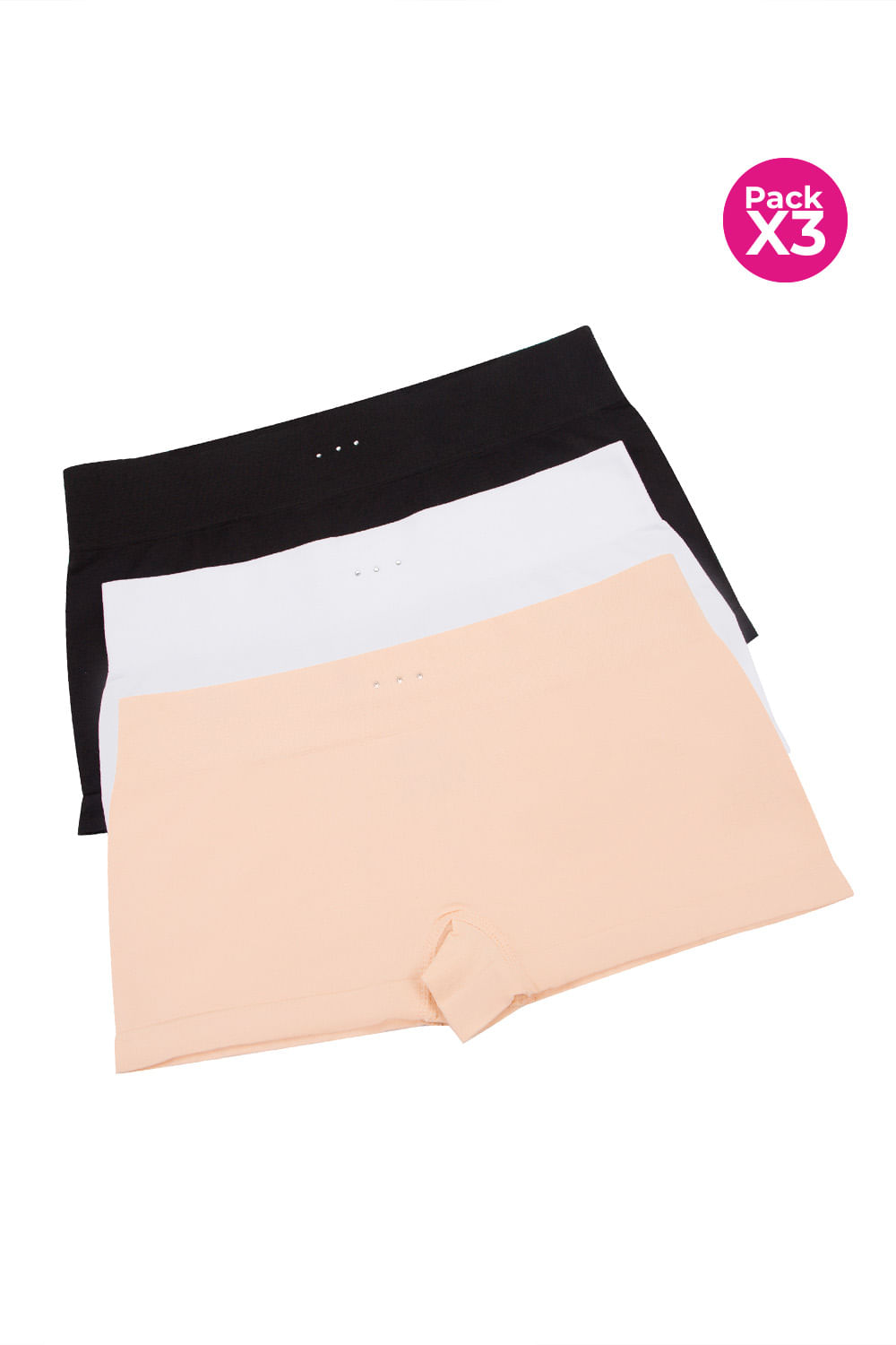 Panty bóxer seamless paquete x3
