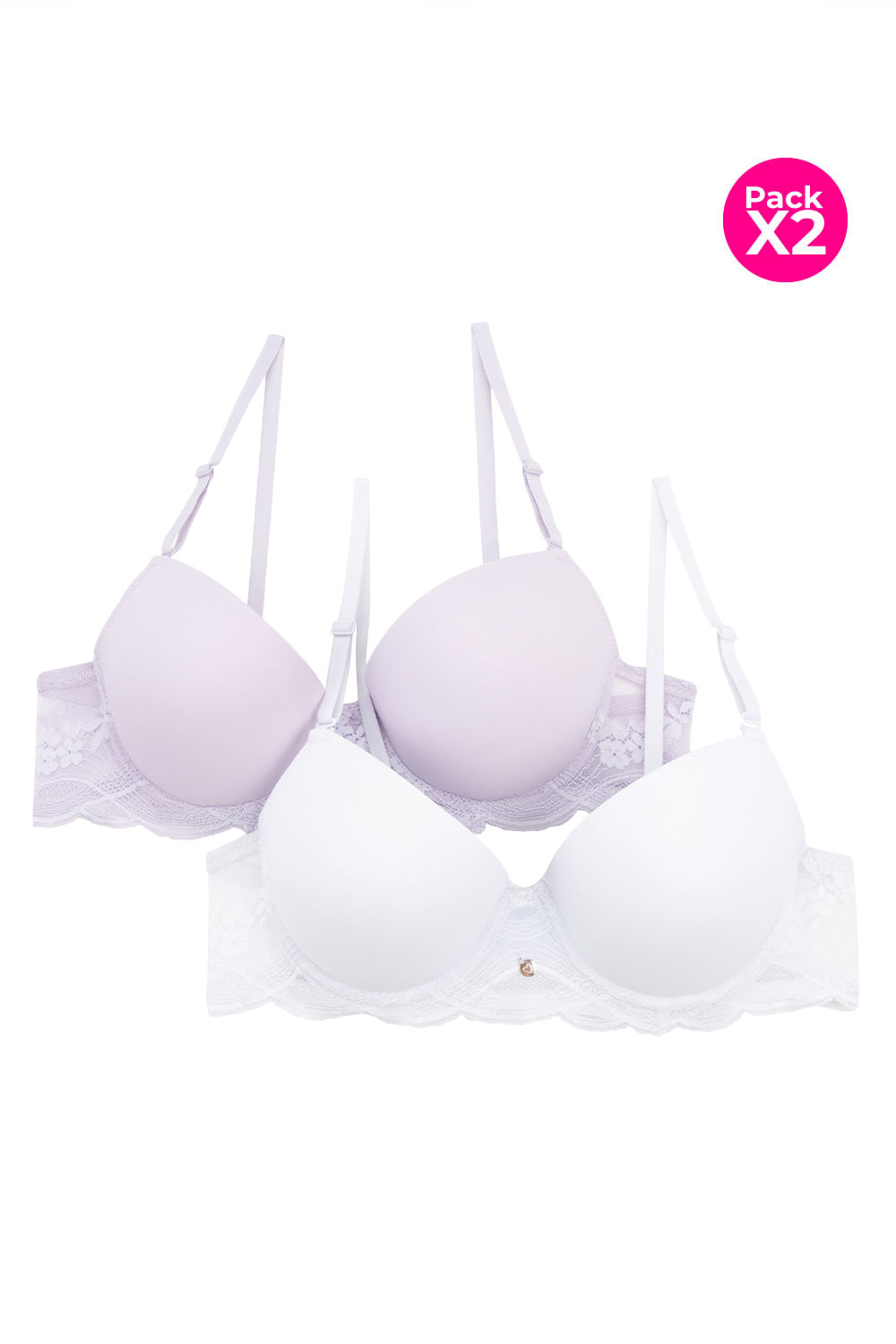 Brasier paquete x2 en microfibra