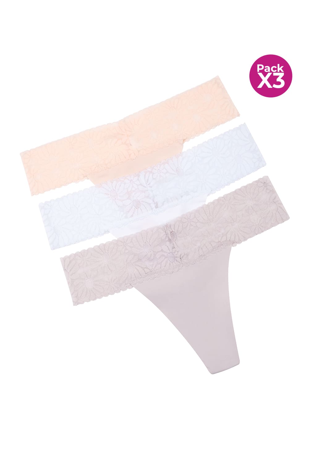 Panty brasilera en microfibra paquete x3