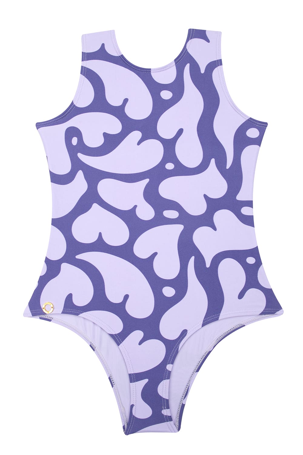 Vestido de baño tipo enterizo en microfibra para niña