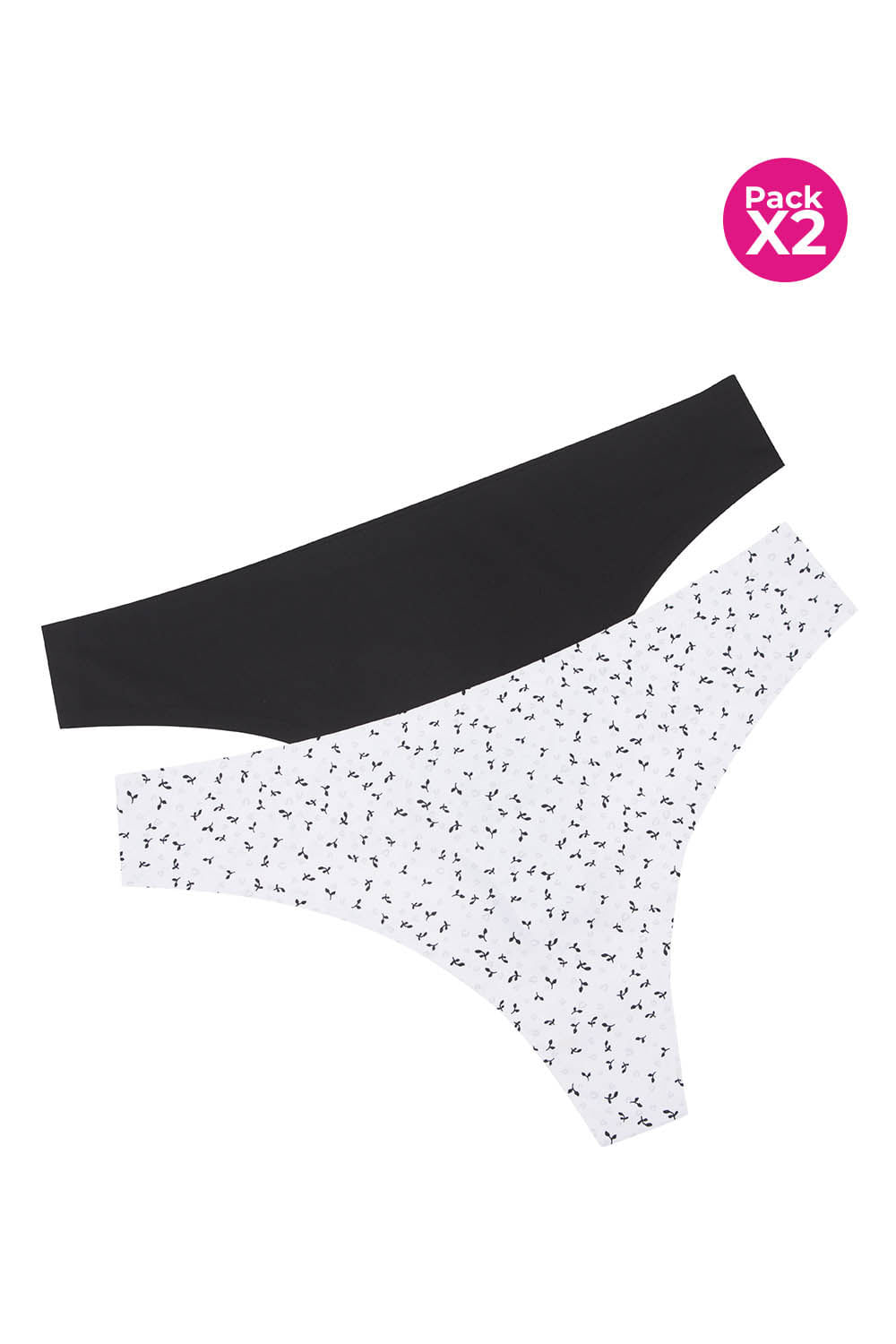 Panty tipo brasilera invisible microfibra paquete x2