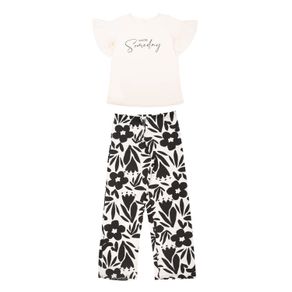 Conjunto de pijama con camiseta con bolero pantalón largo