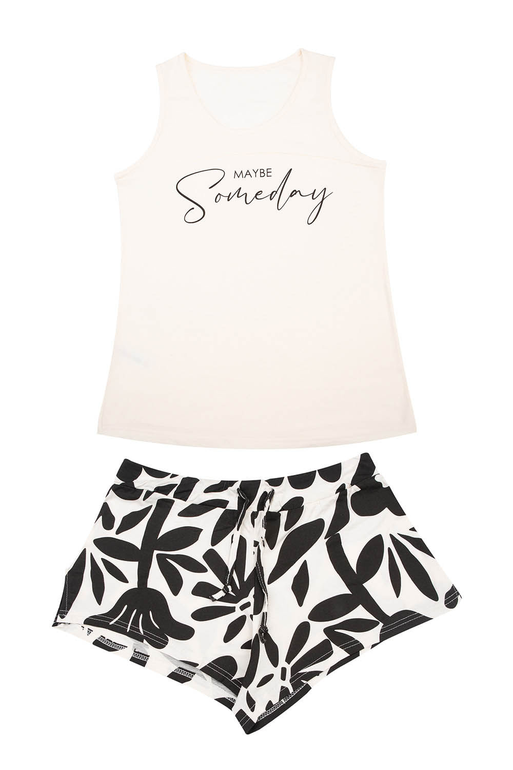 Conjunto de pijama manga sisa con cuello redondo